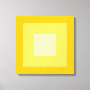 Yellow Squares Geometric Pattern Canvas Print
