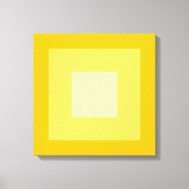 Yellow Squares Geometric Pattern Canvas Print (Front)