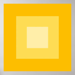 Yellow Squares Geometric Pattern Poster