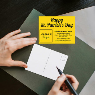 Yellow St. Patrick Business Holiday Postcard