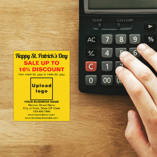 Yellow St. Patrick's Day Business Sale Flyer