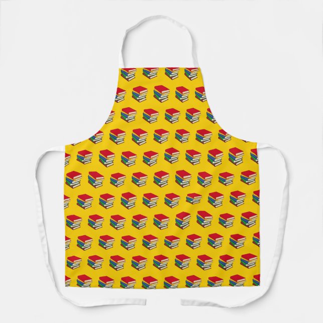 Yellow Stack of Books Apron (Front)