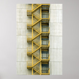 yellow stairways poster