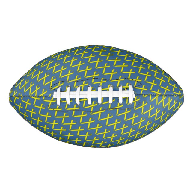 Yellow Standard Ribbon by Kenneth Yoncich American Football (Front)
