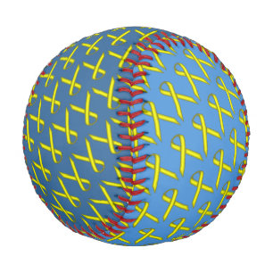 Yellow Standard Ribbon by Kenneth Yoncich Baseball