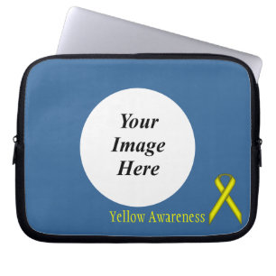 Yellow Standard Ribbon by Kenneth Yoncich Laptop Sleeve