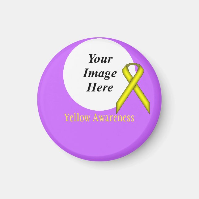 Yellow Standard Ribbon by Kenneth Yoncich Magnet (Front)