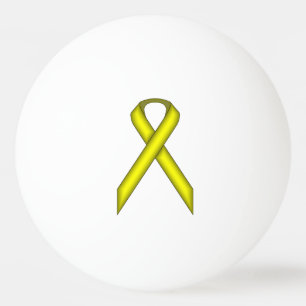 Yellow Standard Ribbon by Kenneth Yoncich Ping Pong Ball