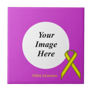 Yellow Standard Ribbon by Kenneth Yoncich Tile