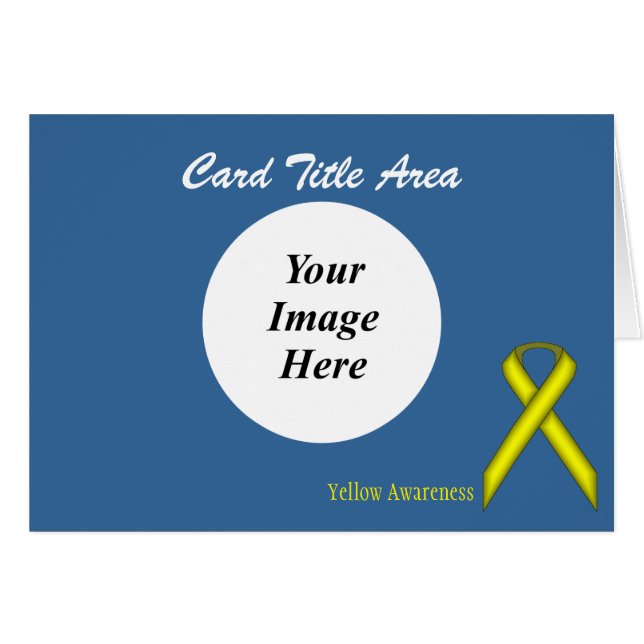 Yellow Standard Ribbon Template by Kenneth Yoncich (Front Horizontal)