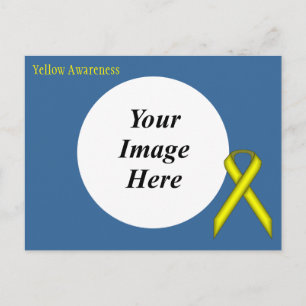 Yellow Standard Ribbon Template by Kenneth Yoncich Postcard