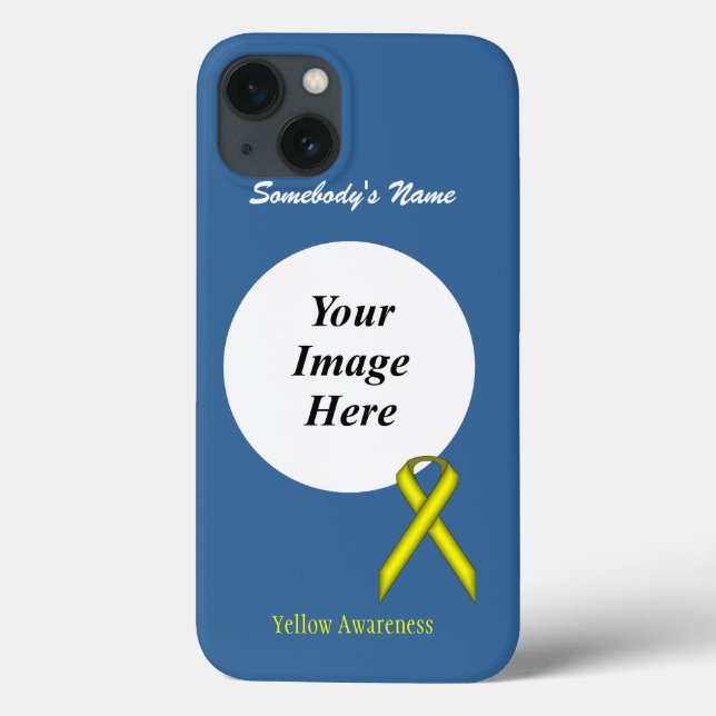 Yellow Standard Ribbon Tmpl by Kenneth Yoncich Case-Mate iPhone Case (Back)