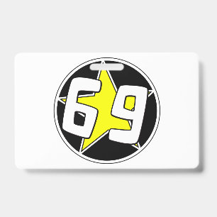 Yellow Star 69  ID Badge
