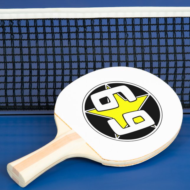 Yellow Star 69  Ping Pong Paddle (Insitu)
