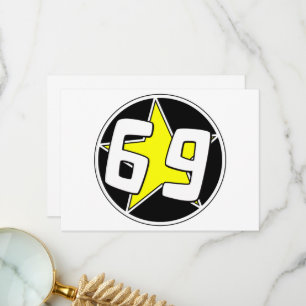 Yellow Star 69  Thank You Card