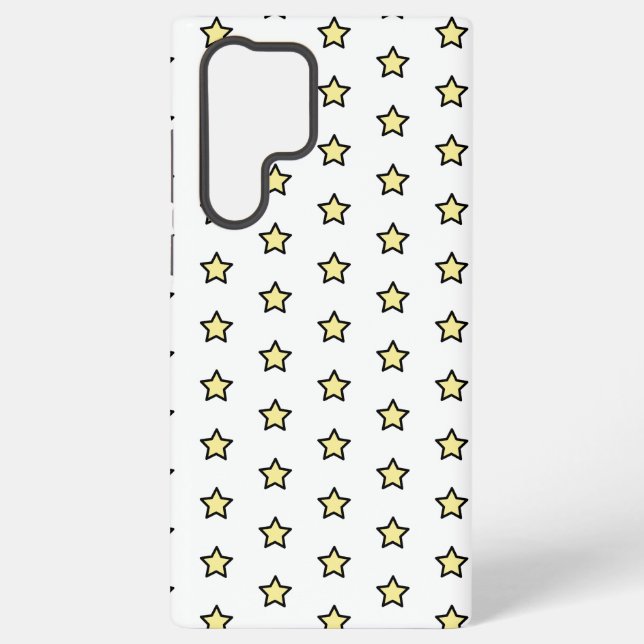 Yellow Star Cute Minimalist Pattern Samsung Galaxy S22 Ultra Case (Back)