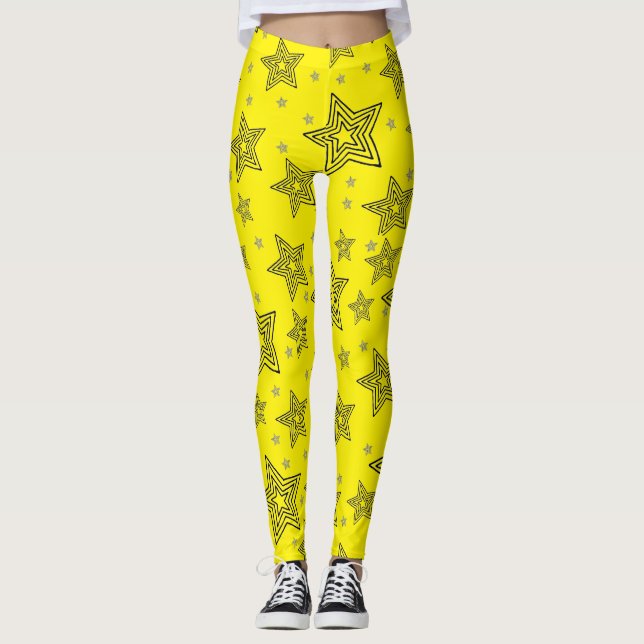 Yellow Star Leggings (Front)