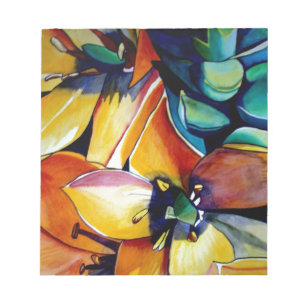 Yellow Star of Bethlehem flower watercolor art Notepad