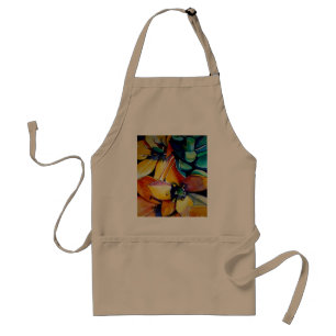 Yellow Star of Bethlehem flower watercolor art Standard Apron