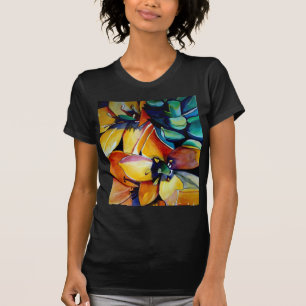 Yellow Star of Bethlehem flower watercolor art T-Shirt