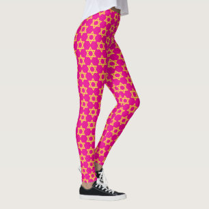 Yellow Star of David Leggings
