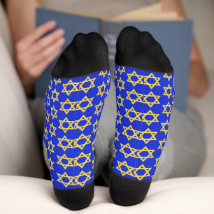 Yellow Star of David Socks