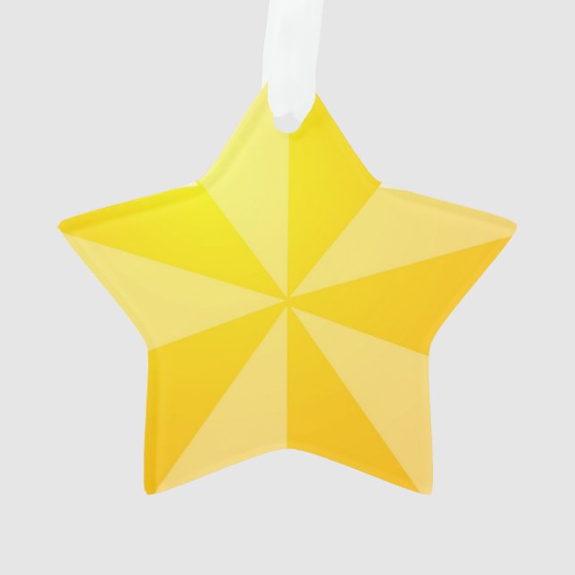 Yellow Star Ornament (Back)