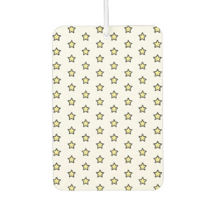 Yellow Star Pattern Minimalist Cute Car Air Freshener