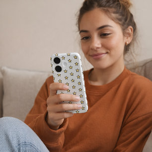 Yellow Star Pattern Minimalist Stars iPhone 16 Case