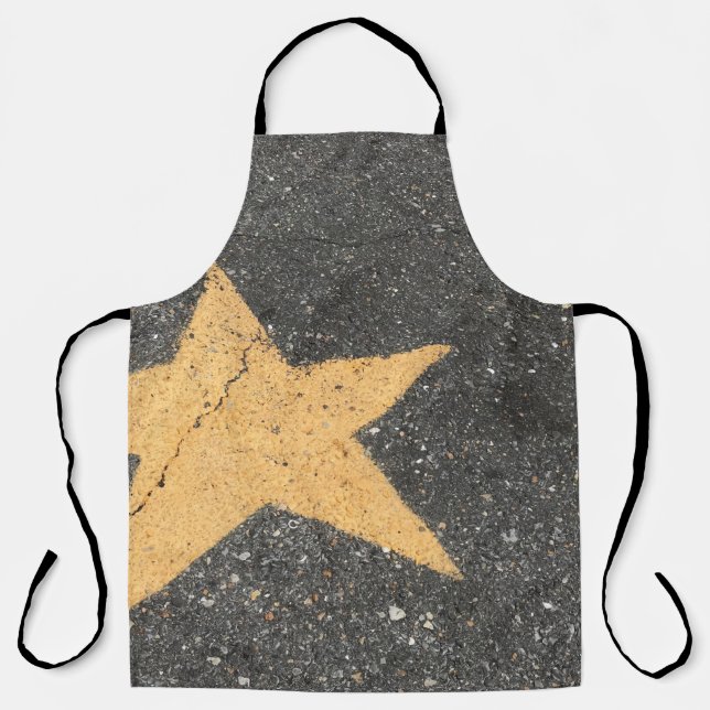 Yellow star-printed pavement apron (Front)