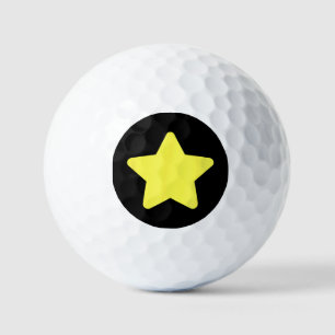 Yellow star tree Merry christmas Golf Balls