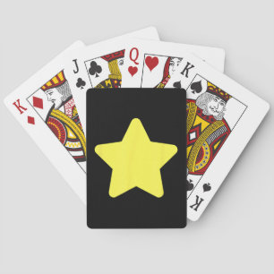 Yellow star tree Merry christmas Playing Cards