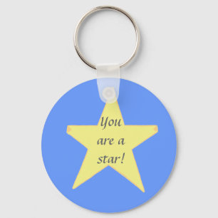 Yellow Star, You are a star - Keychain