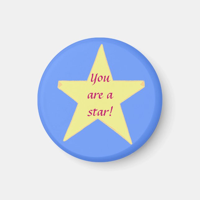 Yellow Star, You are a star Magnet (Front)