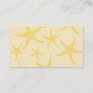 Yellow Starfish Pattern. Business Card