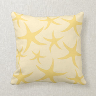 Yellow Starfish Pattern. Cushion