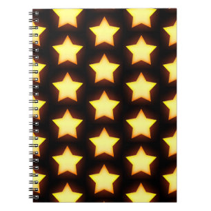Yellow Stars Glowing in the Night Notebook