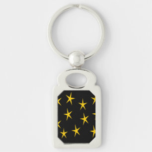 YELLOW STARS KEY RING