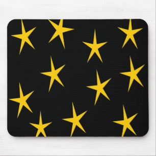 YELLOW STARS MOUSE MAT