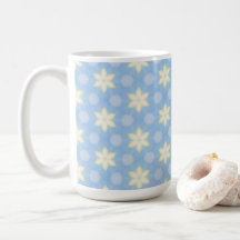 Yellow Stars on Blue design coffee mug
