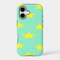 Yellow stars on turquoise