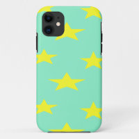 Yellow stars on turquoise