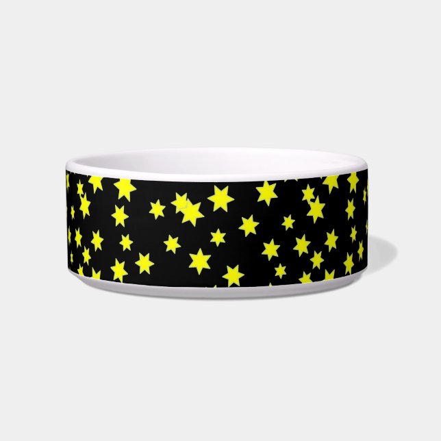 Yellow Stars Pet Bowl (Left)