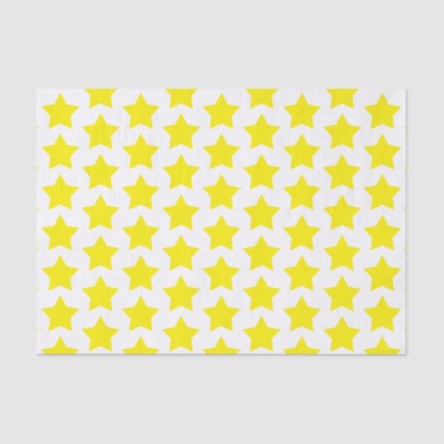 Yellow Stars Tissue Paper (Front)