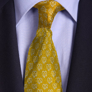Yellow Stethoscope Doctors Tie