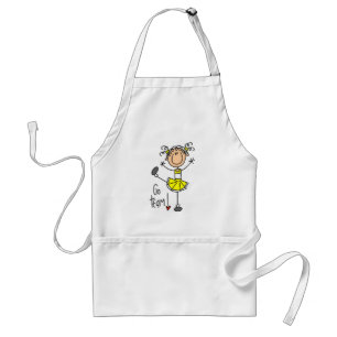 Yellow Stick Figure Cheerleader T-shirts and Gifts Standard Apron