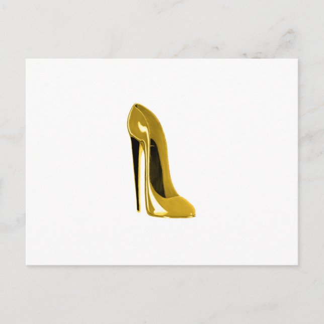Yellow Stiletto Shoe Postcard (Front)