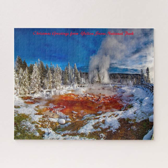 Yellow Stone National Park .Christmas Greetings Jigsaw Puzzle (Horizontal)
