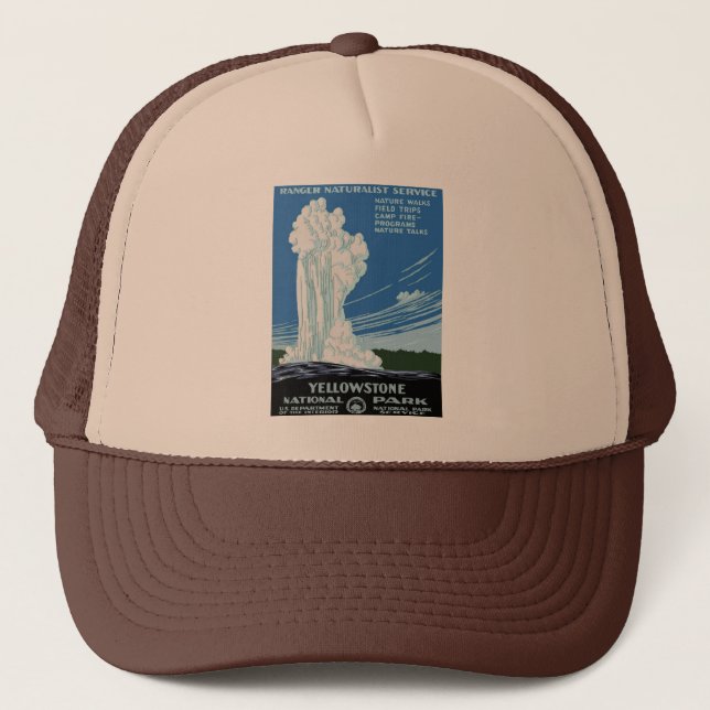 Yellow Stone Park - Old Faithful Geyser Trucker Hat (Front)