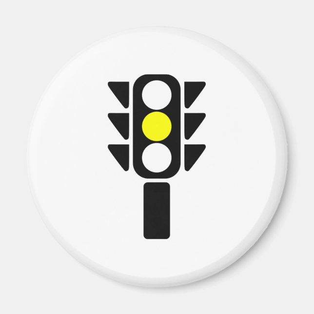 Yellow Stoplight Magnet (Front)